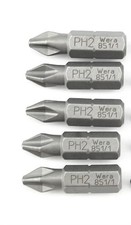 5x WERA 1/4" Phillips Bit in