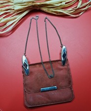 Serviertenkette Silber 835 Silberkette Halskette Damen mit antikem Beutelchen