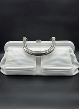 Vintage Leder Handtasche Weiß