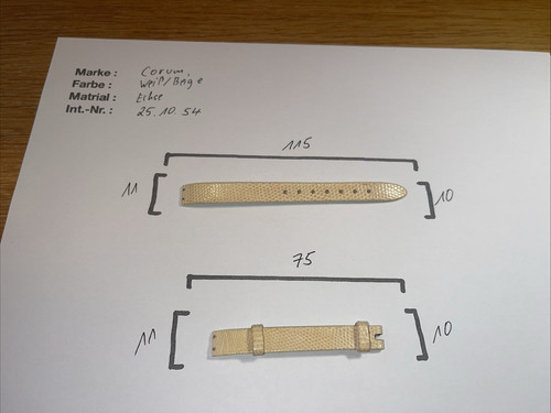 Corum lederband echse 11mm - /,