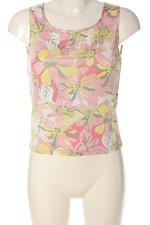 MARIA DI RIPABIANCA Tanktop Damen Top Gr. DE 38 weiß-pink-blassgelb Casual-Look