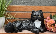 Steinfigur Katze liegend gross