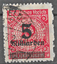 Deutsches Reich KORBDECKEL 334 BP gestempelt (BPP TWOREK)