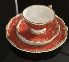 Ilmenau Henneberg Porzellan 3 teilig Sammeltasse Vintage Gedeck Jlmenau Gold Top