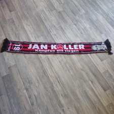 1. FCN Nürnberg Fan Schal, Rot Weiß, mit Fransen