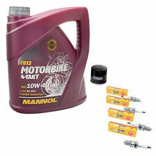 Wartungspaket ÖL für Suzuki GSF 1200 Bandit GV75A 96-00 4L Ölfilter+Zündkerzen