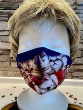 Stoffmaske Weihnachten ?Katzen 8 Weihnachtszeit Mund-Nasen-Maske MNS