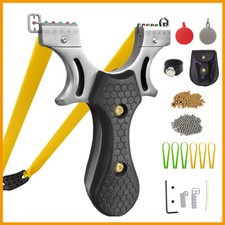 Schleuder Jagd Sling Shot Set Professionelle Edelstahl Taktische+100 Stahlkugel