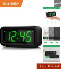 Digitaler Wecker, LED Uhr Batteriebetrieben Tischuhr mit 3 Einstellbarer Hell...