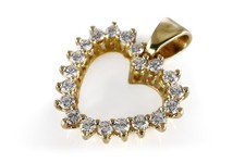 Herz Anhänger 20 Brillanten