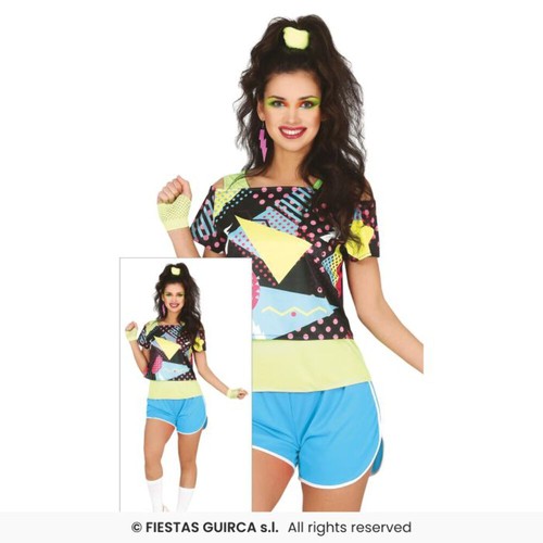 Damen 80s fitness set - damen,