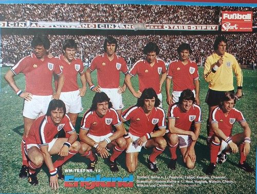 Poster england team - a4-poster, 1977