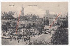 AK München Sendlingertorplatz Tram beschrieben