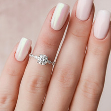 Verlobungsring 14 K Weißgold