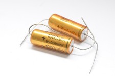 2x Elko-Kondensator von ROE Serie EB, 1000 µF / 25 V, Audio Gold Capacitor, NOS