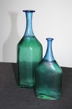 KOSTA BODA / ATELJÉ 2x Vase (Flasche) - 27 cm & 20 cm - BERTIL VALLIEN
