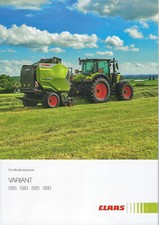 Claas Variant 500 Rundballenpresse Schlepper Prospekt