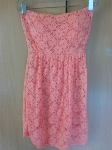 Kleid apricot mit - kleid,