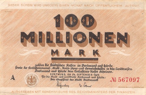 863988 notgeldschein 100 - 863988),
