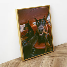 Leinwanddruck  Dobermann Hund