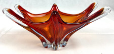 Murano Schale rot-transparent