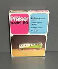 Preiser modell H0 608 Zirkus Sarrasani Mannschaftswagen Maßstab 1:87