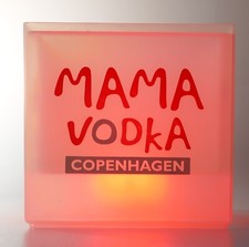 Mama Vodka Copenhagen LED Kühler Flaschenküher Eisbox Ice Bucket Eckig Club 1168