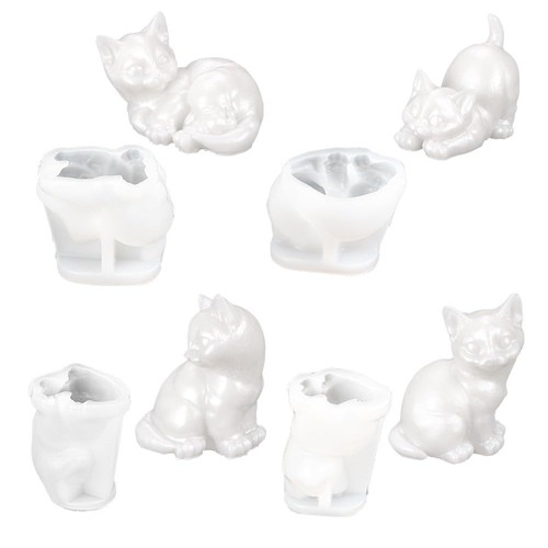 Silikonformen katzen 4er set - silikonformen,