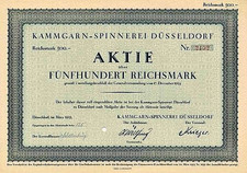 Lot 10 x Kammgarn - Spinnerei Düsseldorf hist. Aktie 1925 Textil Wertpapier VKS