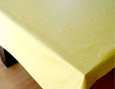 Tischdecke Baumwolle Meterware abwaschbar beschichte 140, 160cm breit, hellgelb 