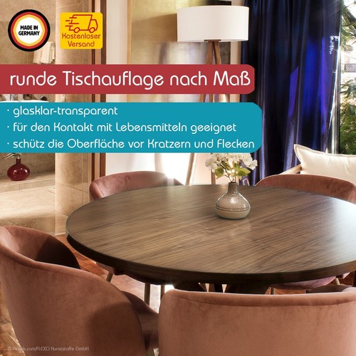 Runde tischauflage glasklar - runde,