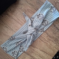 Damen Handmade Haarband Neu Anker Blau