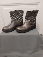 Ash Engineer Damen Stiefel Stiefelette Boots Silber Metallic Gr. 39 Top Zustand 