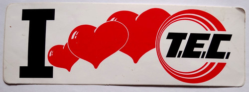 Werbe aufkleber love tec - werbe-aufkleber,
