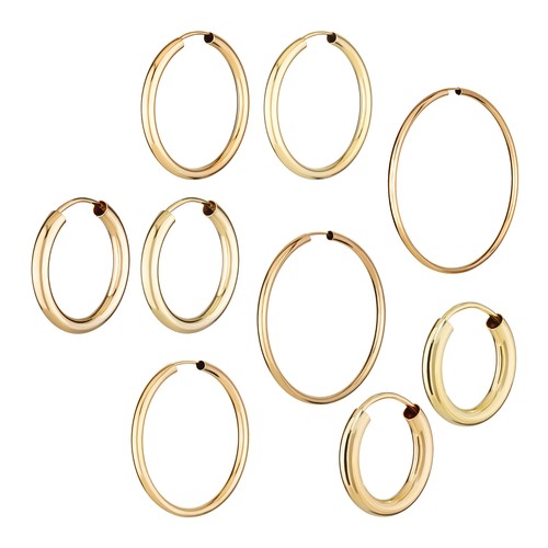 Gelb gold creolen ohrhänger - creolen,