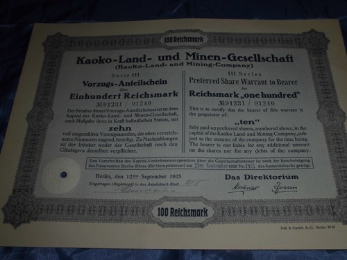 1094 historische aktie - :,