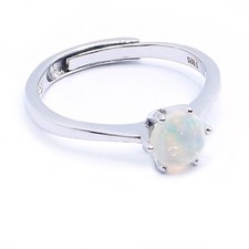 Echter Edelopal Solitär Ring