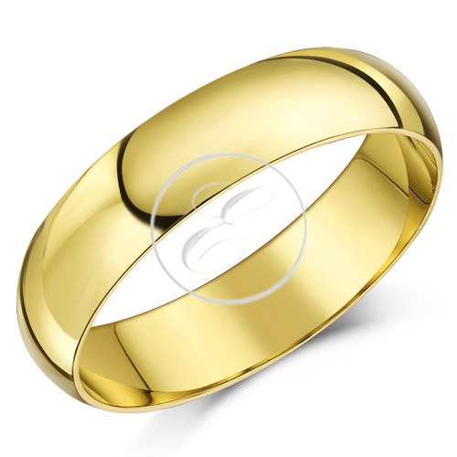 9ct gold hochzeitsring band - gold,