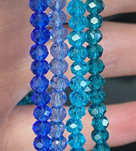8mm blau mix - 6/8mm,