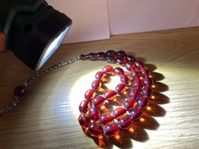 33 NEU Cubuk Ates?Büyük Boy Kapsül Kirmizi Sikma Kehribar Tesbih Rosary Tasbeh