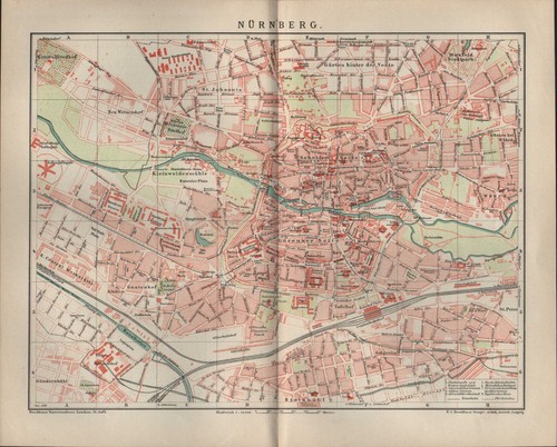 Landkarte city map 1899