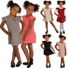 Kleid Schleife kariert Uni