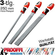 3 x Raspel Holzraspel Holz Feile Flachfeile Halbrundfeile Rundfeile Hieb # 45