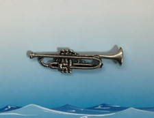 Trompete Silber Zinn Pin