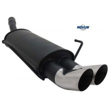 Sport Auspuff Endschalldämpfer 2x76 rund DTM paßt für Opel Astra H bis 11.2010