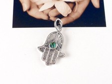 Anhänger 925 Sterling Silber Hand der Fatima mit Paua Muschel