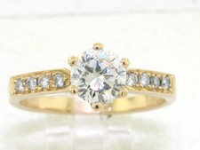 Brillant Ring 750 Gelbgold 18Kt 1 Brillant 1,03ct TW IF  DPL Zertifikat