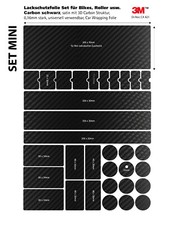 €97,86/m² Lackschutzfolie Fahrrad Rahmen Schutz 3M™ 33-teil Set Carbon schwarz