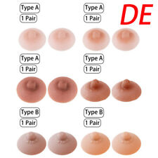 DE 1Pair Cross-Dressing Selbstansaugende wiederverwendbare Brustwarze Prothetik