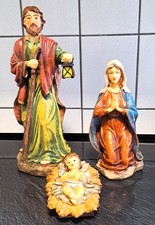 MARIA, JOSEF, CHRISTUSKIND: 3 Krippenfiguren Groß